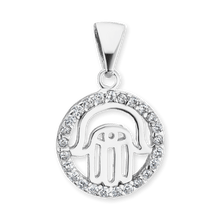 Load image into Gallery viewer, ITI NYC Hamsa Pendant in Sterling Silver
