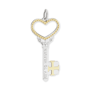 ITI NYC Key to Heaven Christian Novelty Pendant in Sterling Silver