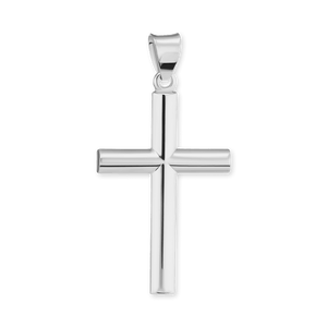 ITI NYC Tubular Cross Pendant in Sterling Silver