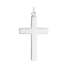Load image into Gallery viewer, ITI NYC Double-Sided Cross Pendant with Lord&#39;s Prayer in Sterling Silver
