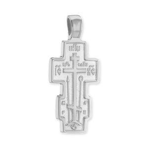 ITI NYC Double-Sided Orthodox Cross Pendant in Sterling Silver