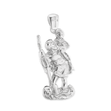 Load image into Gallery viewer, ITI NYC Saint Christopher with Christ Child Pendant in Sterling Silver
