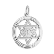 Load image into Gallery viewer, ITI NYC Star of David Pendant Medallion in Sterling Silver
