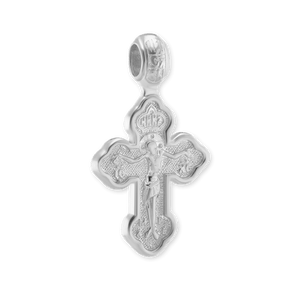 ITI NYC Byzantine Double-Sided Cross and Crucifix Pendant in Sterling Silver