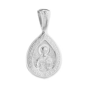 ITI NYC Mary and The 7 Swords Byzantine Double-Sided Pendant in Sterling Silver