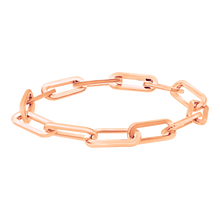 Load image into Gallery viewer, Tribeca Trace Paperclip Chain Ring in 14K Rose Gold
