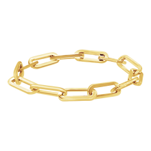 Load image into Gallery viewer, Tribeca Trace Paperclip Chain Ring in 14K Yellow Gold
