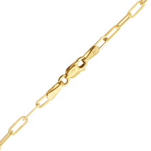 Load image into Gallery viewer, Tribeca Trace Paperclip Chain Anklet in Yellow Gold

