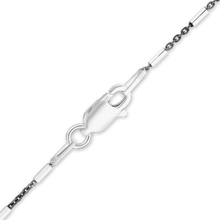 Load image into Gallery viewer, Baxter St. Bar Black Ruthenium Cable Chain Necklace in Sterling Silver
