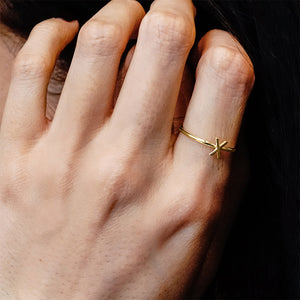 Initial Ring in 14K Gold
