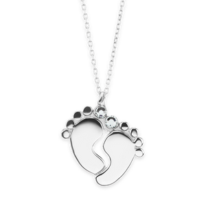 Baby Feet Necklace in Sterling Silver (21 x 20mm)