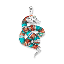 Load image into Gallery viewer, Snake Charm with CZ&#39;s (55 x 28mm)
