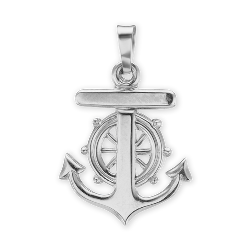 ITI NYC Mariner Anchor Cross Pendant in Sterling Silver