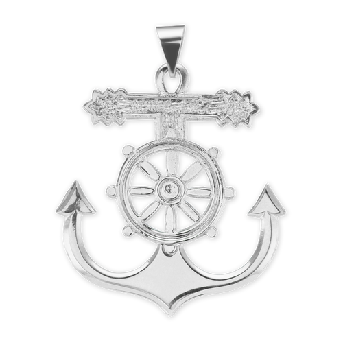 ITI NYC Mariner Anchor Cross Pendant in Sterling Silver