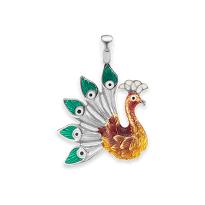 Peacock Charm (41 x 29mm)