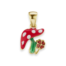 Load image into Gallery viewer, Mushroom with Flower Charm (18 x 11mm)
