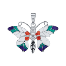 Load image into Gallery viewer, Fancy Butterfly Charm with CZ&#39;s (30 x 32mm)
