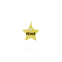 Load image into Gallery viewer, Love and Word Charm Peace Star (18 x 16mm)
