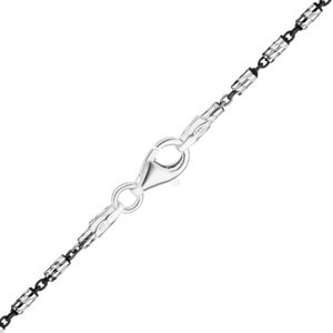 Baxter St. Bar Cable Chain Necklace in Sterling Silver Black Ruthenium Finish