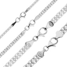 Load image into Gallery viewer, Broome St. Bizmark Chain Anklet in Sterling Silver
