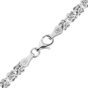 Bond St. Byzantine Chain Anklet in Sterling Silver