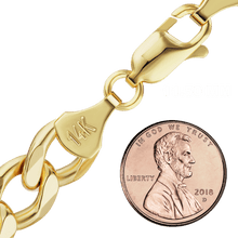 Load image into Gallery viewer, Fulton St. Figaro Chain Anklet in Yellow Gold
