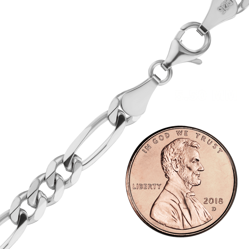 Fulton St. Figaro Chain Anklet in Sterling Silver