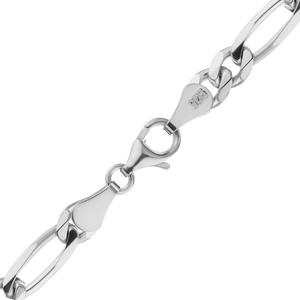 Fulton St. Figaro Chain Bracelet in Sterling Silver