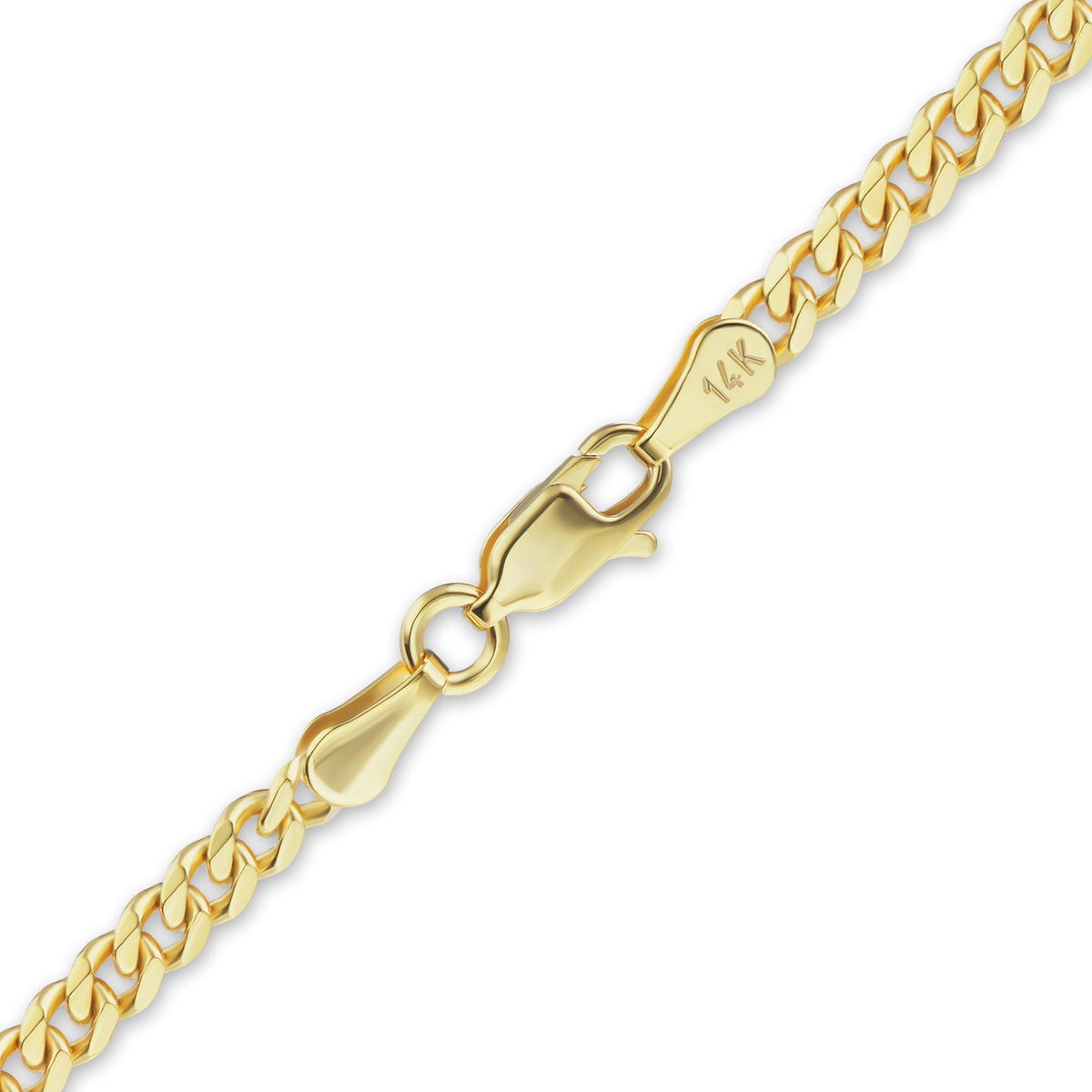 Bowery Hollow Curb Necklace in 14K Yellow Gold – ITI NYC