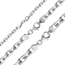 Load image into Gallery viewer, Delancey St. Diamond Cut Cable Chain Anklet in Sterling Silver
