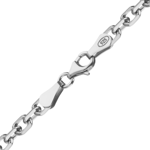 Delancey St. Diamond Cut Cable Chain Anklet in Sterling Silver