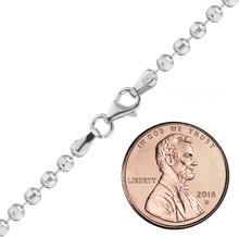 Load image into Gallery viewer, Broadway Bead Chain Anklet in Sterling Silver
