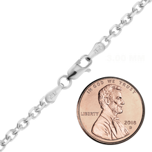 Load image into Gallery viewer, Delancey St. Diamond Cut Cable Chain Anklet in White Gold
