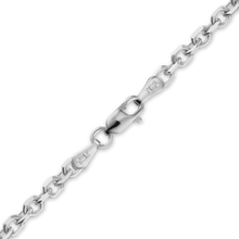 Load image into Gallery viewer, Delancey St. Diamond Cut Cable Chain Anklet in White Gold

