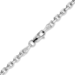 Delancey St. Diamond Cut Cable Chain Anklet in White Gold