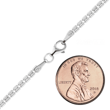 Load image into Gallery viewer, FDR Drive Double Cylinder Bead Chain Anklet in Sterling Silver
