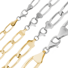 Load image into Gallery viewer, East Bowery Curb Chain Necklace in Sterling Silver 18K Gold Two Tone Finish
