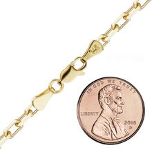 Load image into Gallery viewer, Essex St. Elongated Cable Chain Anklet in 14K Yellow Gold
