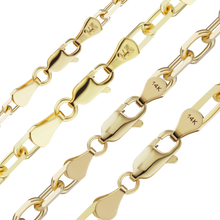 Load image into Gallery viewer, Essex St. Elongated Cable Chain Anklet in 14K Yellow Gold
