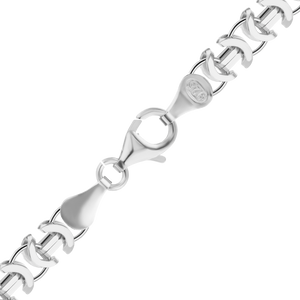 New Amsterdam Byzantine Chain Anklet in Sterling Silver