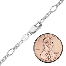 Load image into Gallery viewer, Freedom Pl. Fancy Cable Chain Anklet in Sterling Silver
