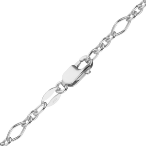 Freedom Pl. Fancy Cable Chain Anklet in Sterling Silver