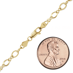 Frederick Douglass Blvd. Figure Eight Chain Anklet in 14K Yellow Gold
