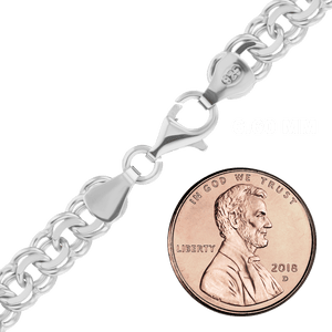 Grand St. Garibaldi Chain Anklet in Sterling Silver