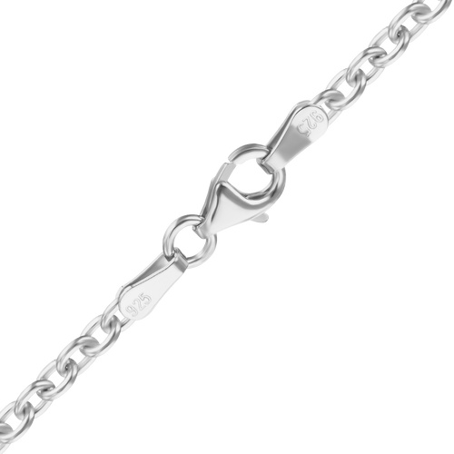 Chelsea Cable Chain Anklet in Sterling Silver