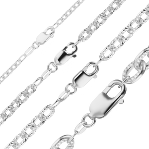 Hester St. Heavy Textured Cable Chain Necklace in Sterling Silver