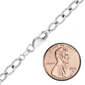 Clinton St. Cable Chain Anklet in 14K White Gold