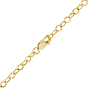 Clinton St. Cable Chain Anklet in Yellow Gold
