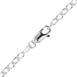 Clinton St. Cable Chain Anklet in Sterling Silver