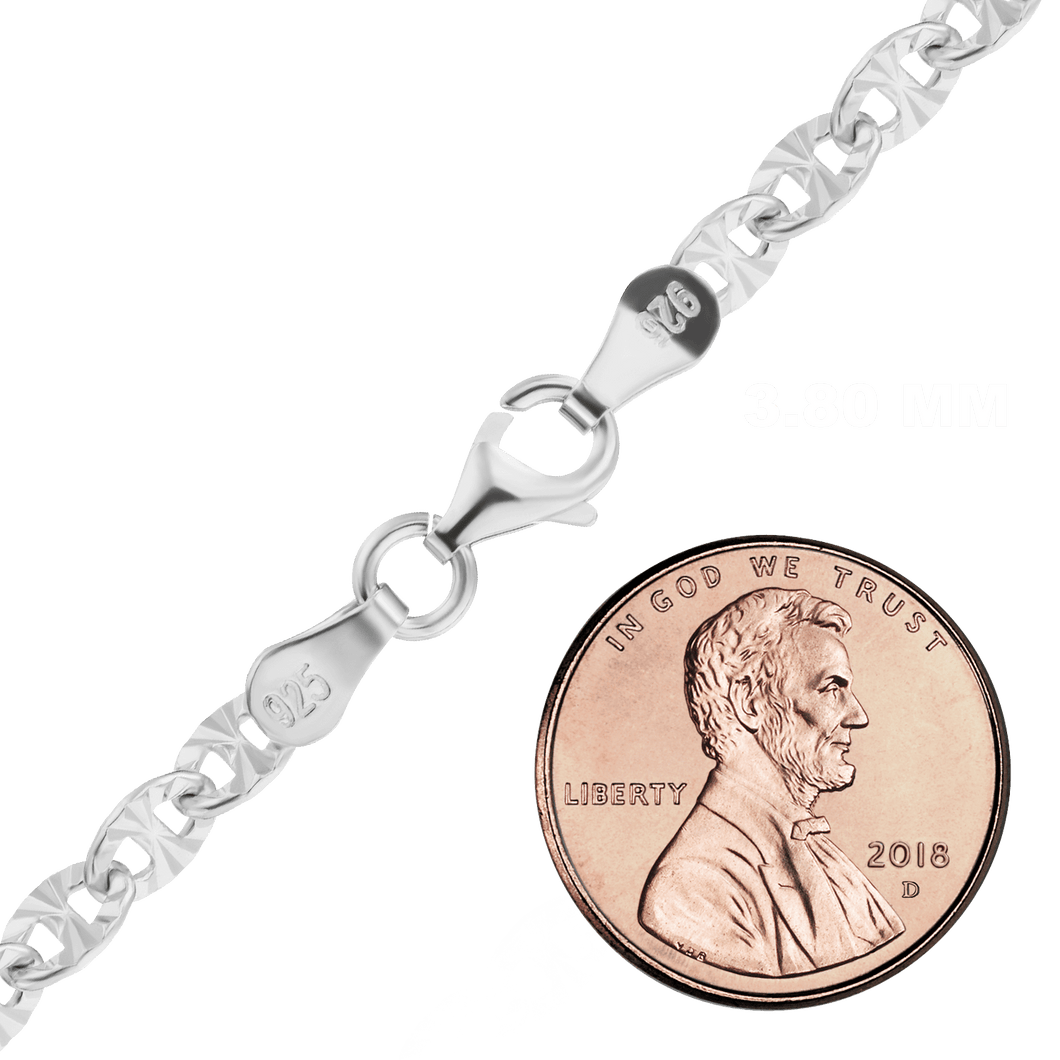 Mulberry St. Mariner Cable Chain Anklet in Sterling Silver